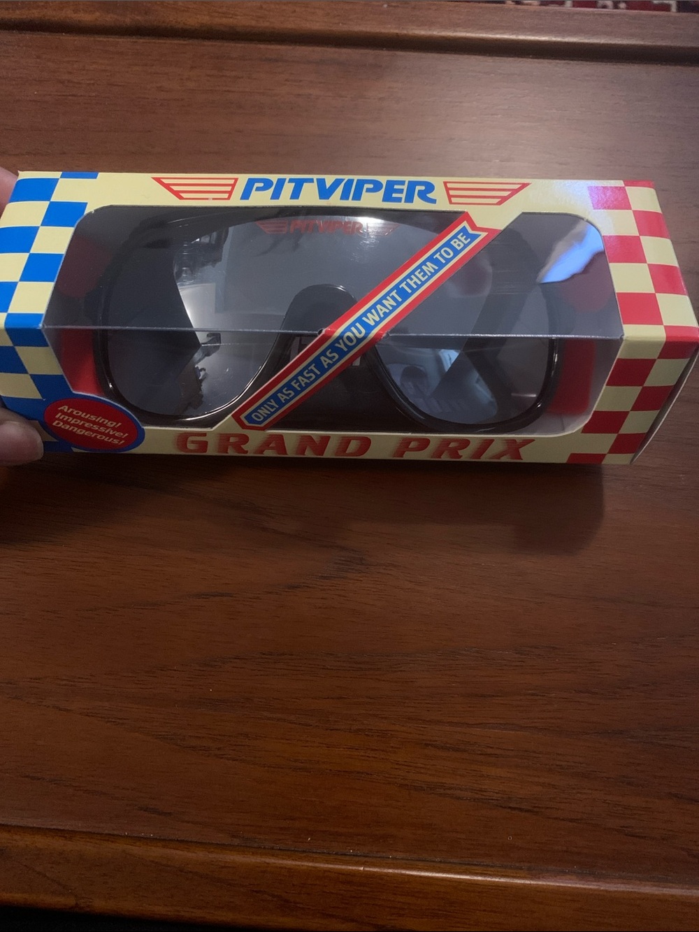 NWT Pit Viper Grand Prix Sunglasses in Black and Red Accent unisex